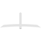 Ekena Millwork Bellingham Architectural Grade PVC Gable Bracket, 108"W x 40 1/2"H x 2"D x 6"F, 9/12 Pitch GBP108X41X0206BEL00 - alternate 2